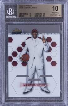2002-03 Topps Finest #178 LeBron James Rookie Card – BGS PRISTINE 10